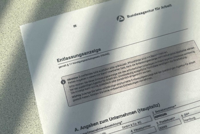 Massenentlassungsanzeige